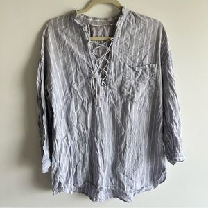 Zara Linen Striped Tunic